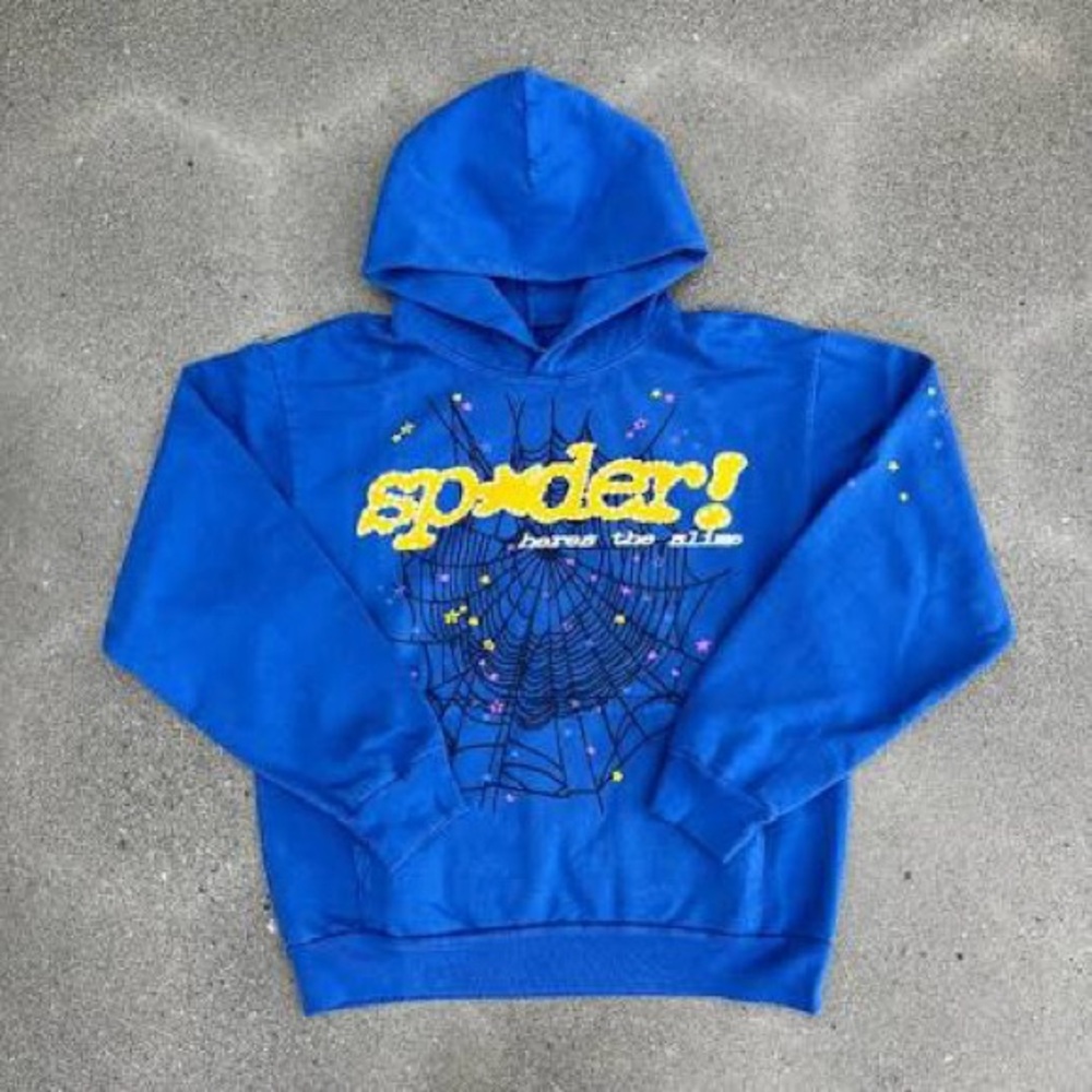 TC Sp5der Blue Graphic Men's Hoodie